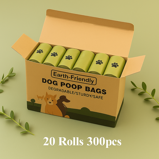 EPI Biodegradable Dog Poop Bags Lavender Scented Pet Poop Bags with Holder Extra Thick Leakproof Dog Poop Bags 